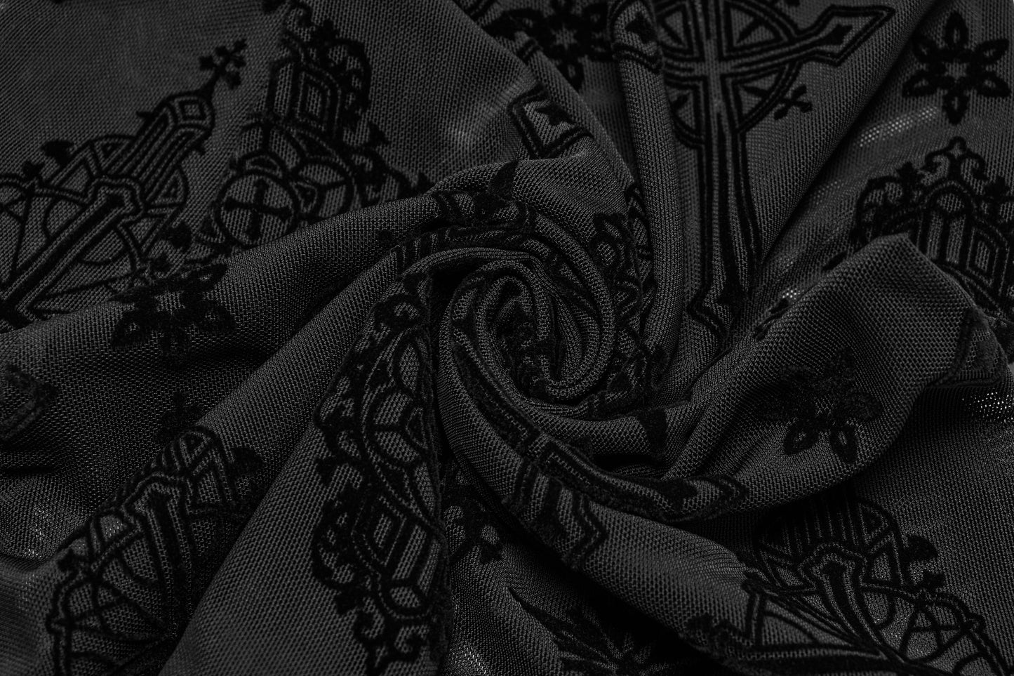 Punk Rave Seraphina Cross Flocking Flare Pants