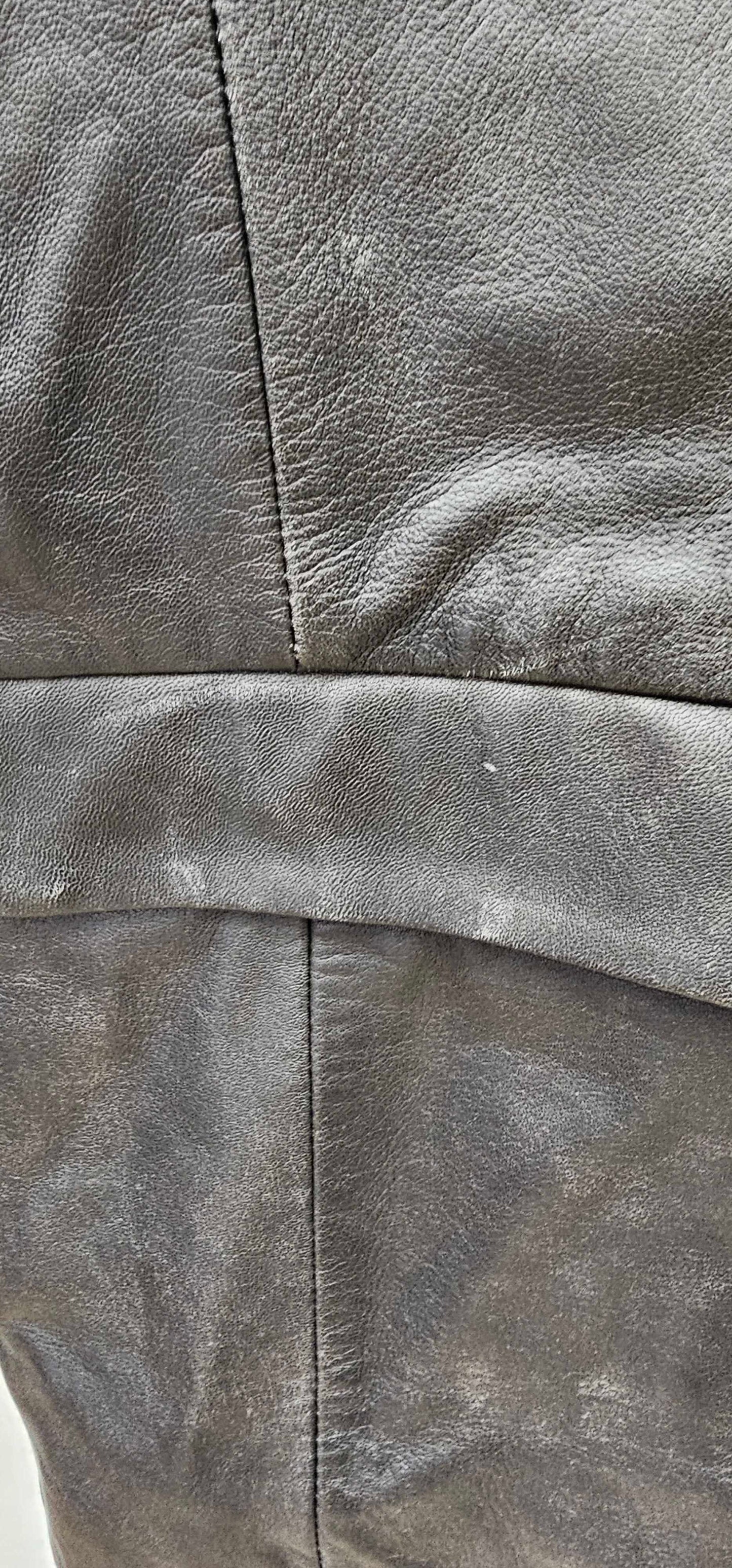 Muubaa - Black Classic Flap Leather Blazer - Black Size: Uk14