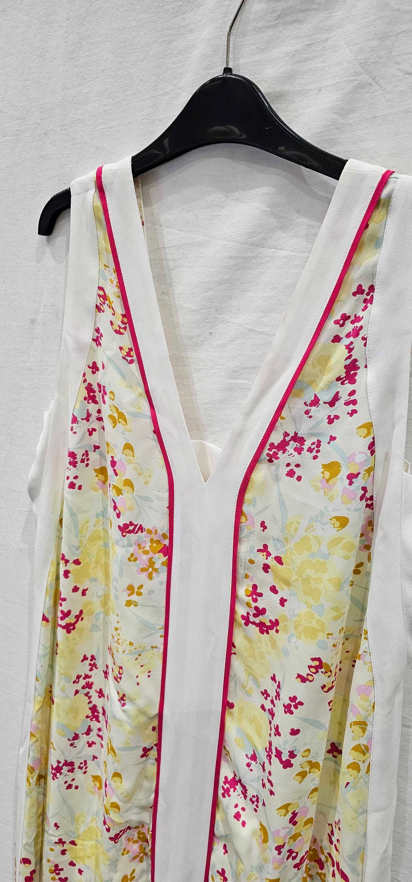 Reiss - Pink Eliza Floral Print Midi Dress - Pink Size: Uk8
