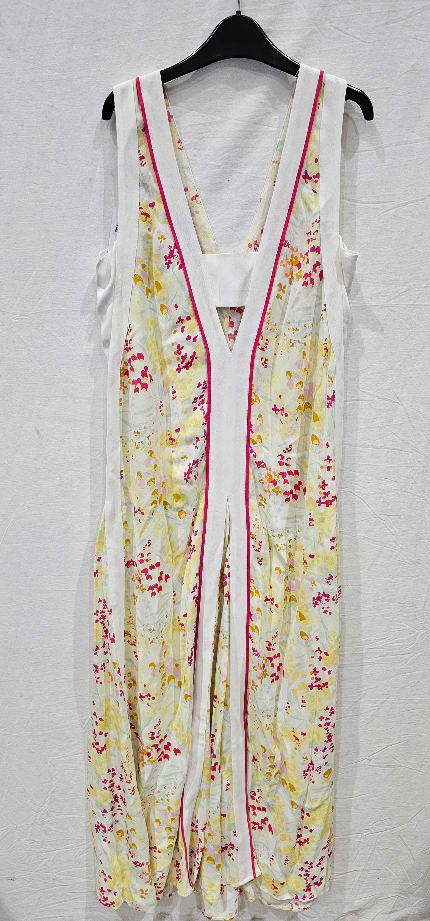 Reiss - Pink Eliza Floral Print Midi Dress - Pink Size: Uk8