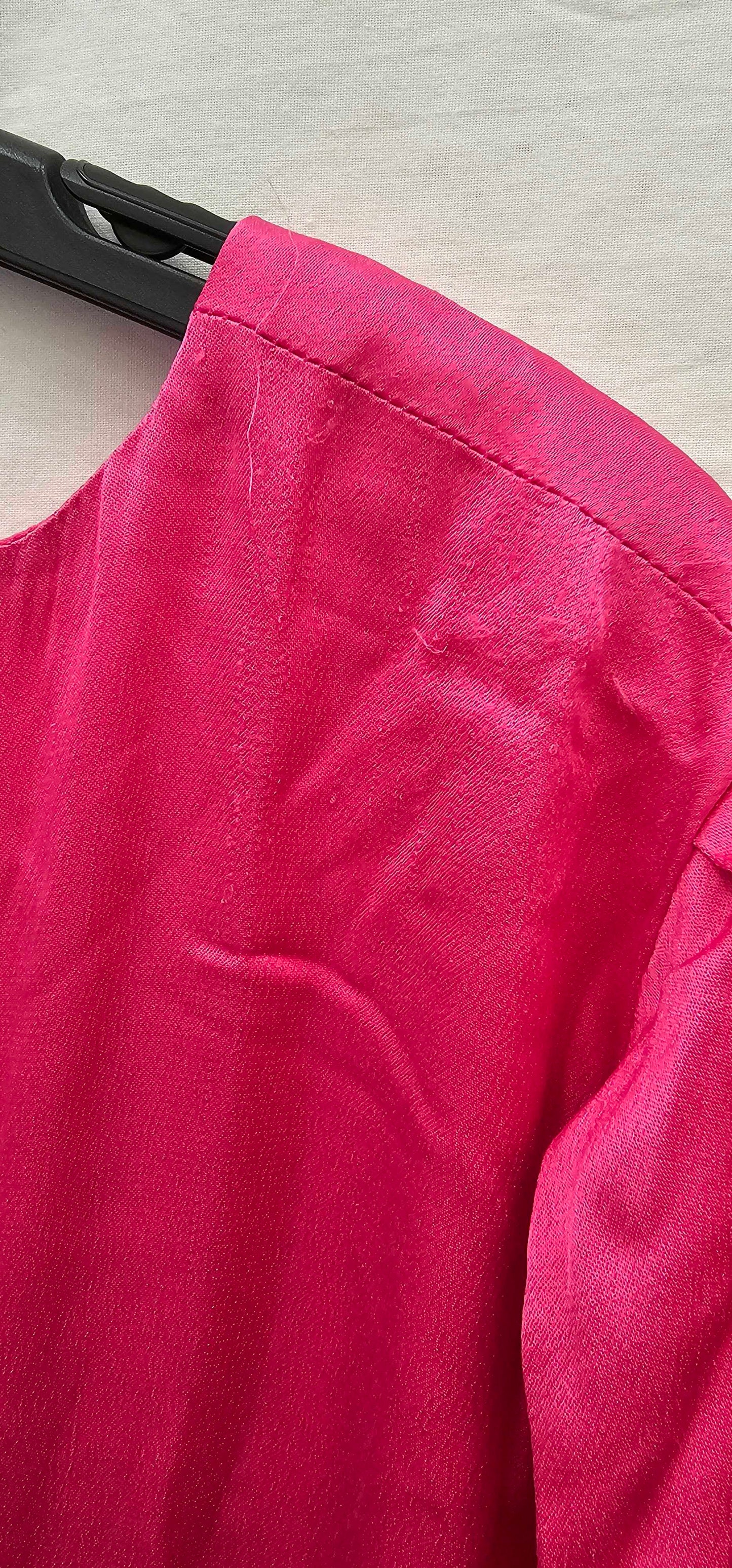 Ro & Zo - Evora Pink Bias Midi Dress - Pink Size: Uk20