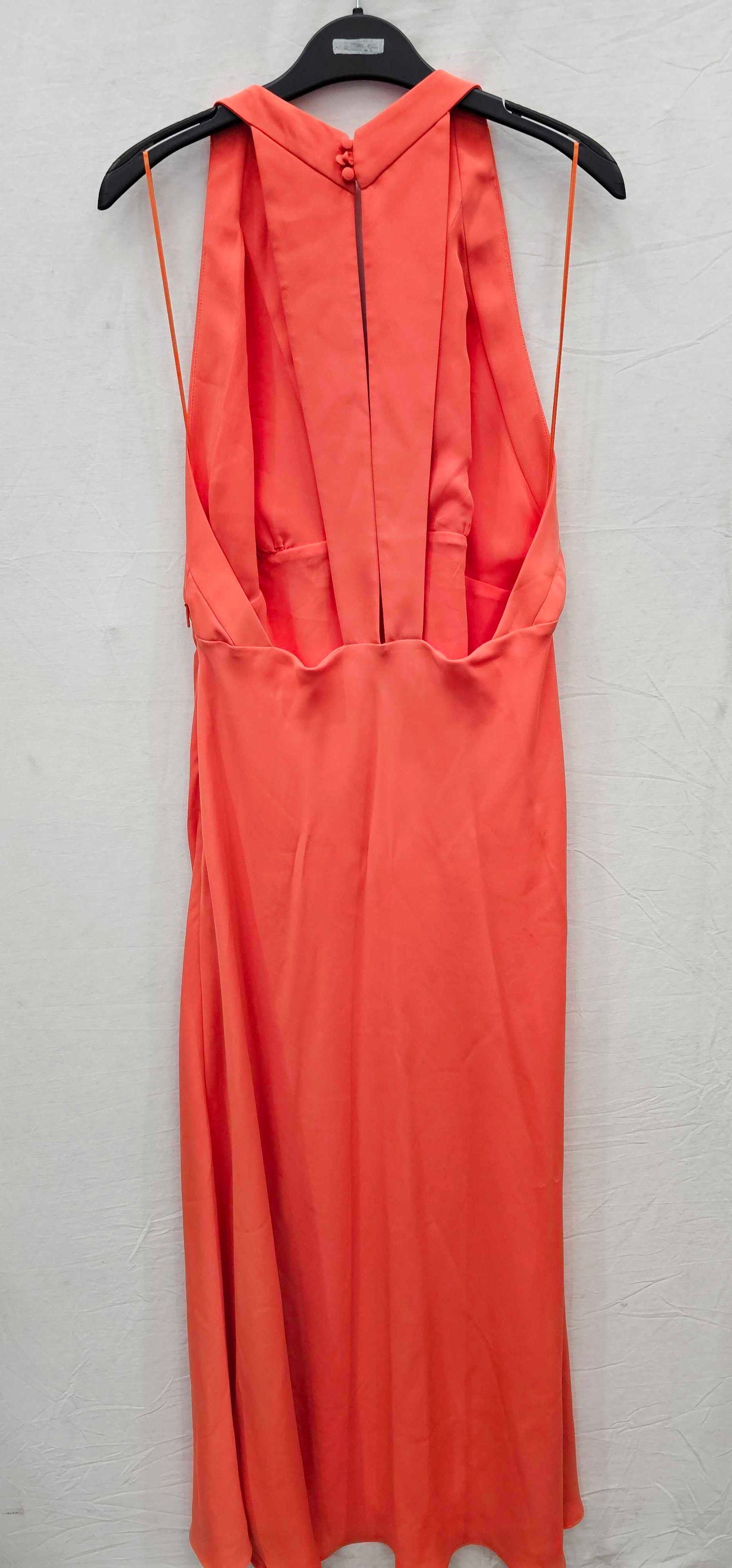 Mango - Orange Wrap Back Dress - Orange Size: Xl