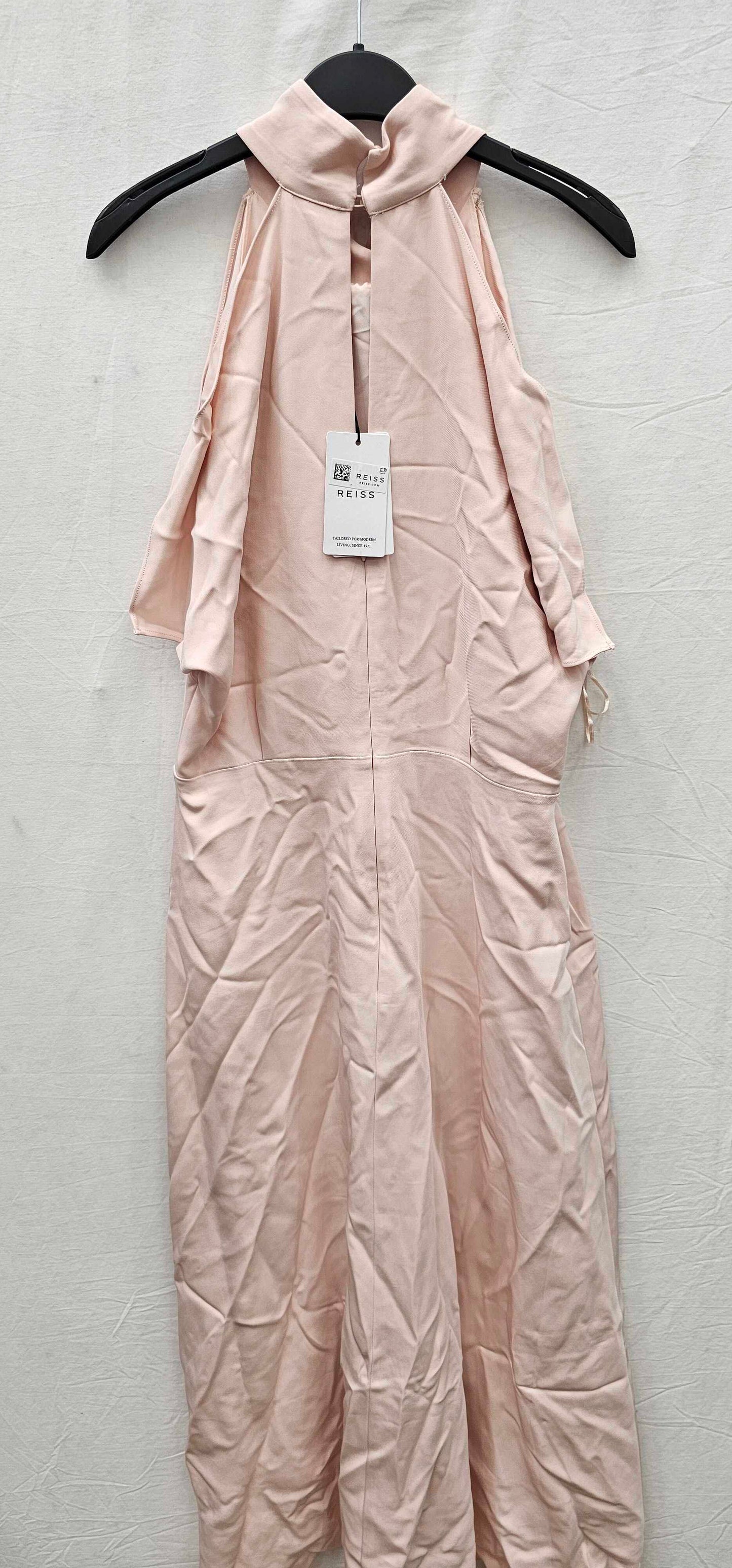 Reiss - Nude Andressa Short Sleeve Dress - Light Pink Size: Uk10
