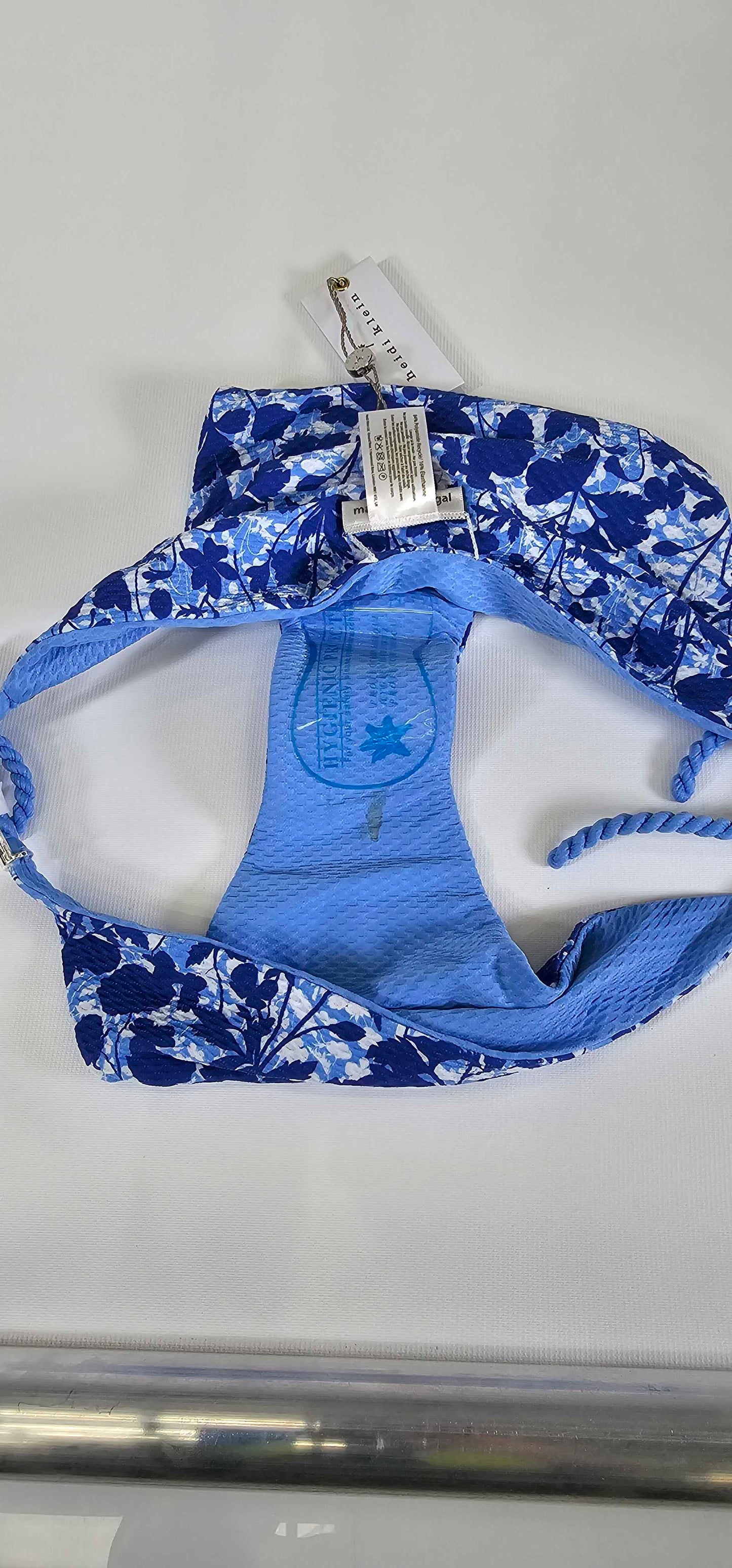 Heidi Klein - Blue Tuscany Reversible Tie Side Bikini Bottom - Blue Size: L