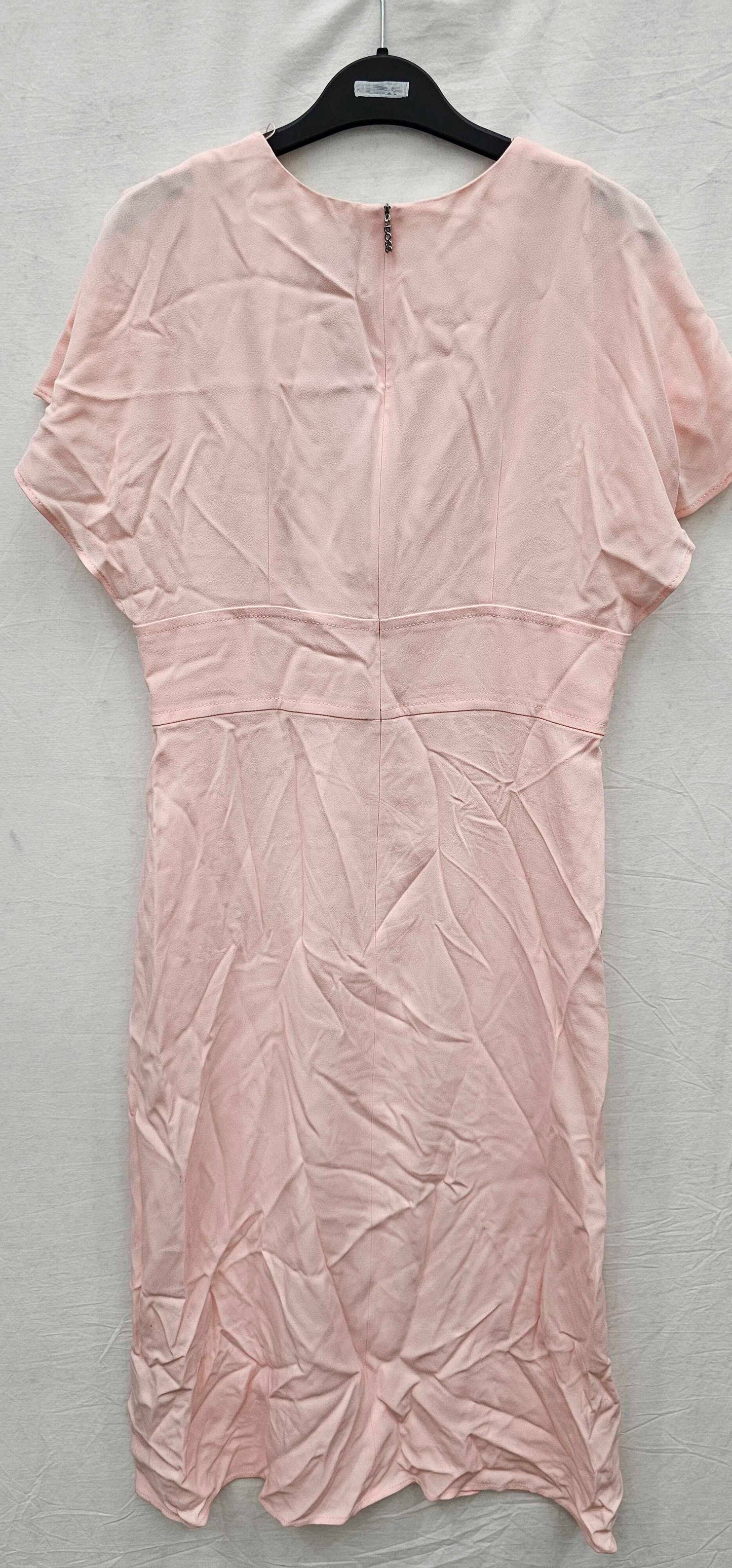 Boss - Pink Dawinga V-neck Midi Dress - Pink Size: Uk12