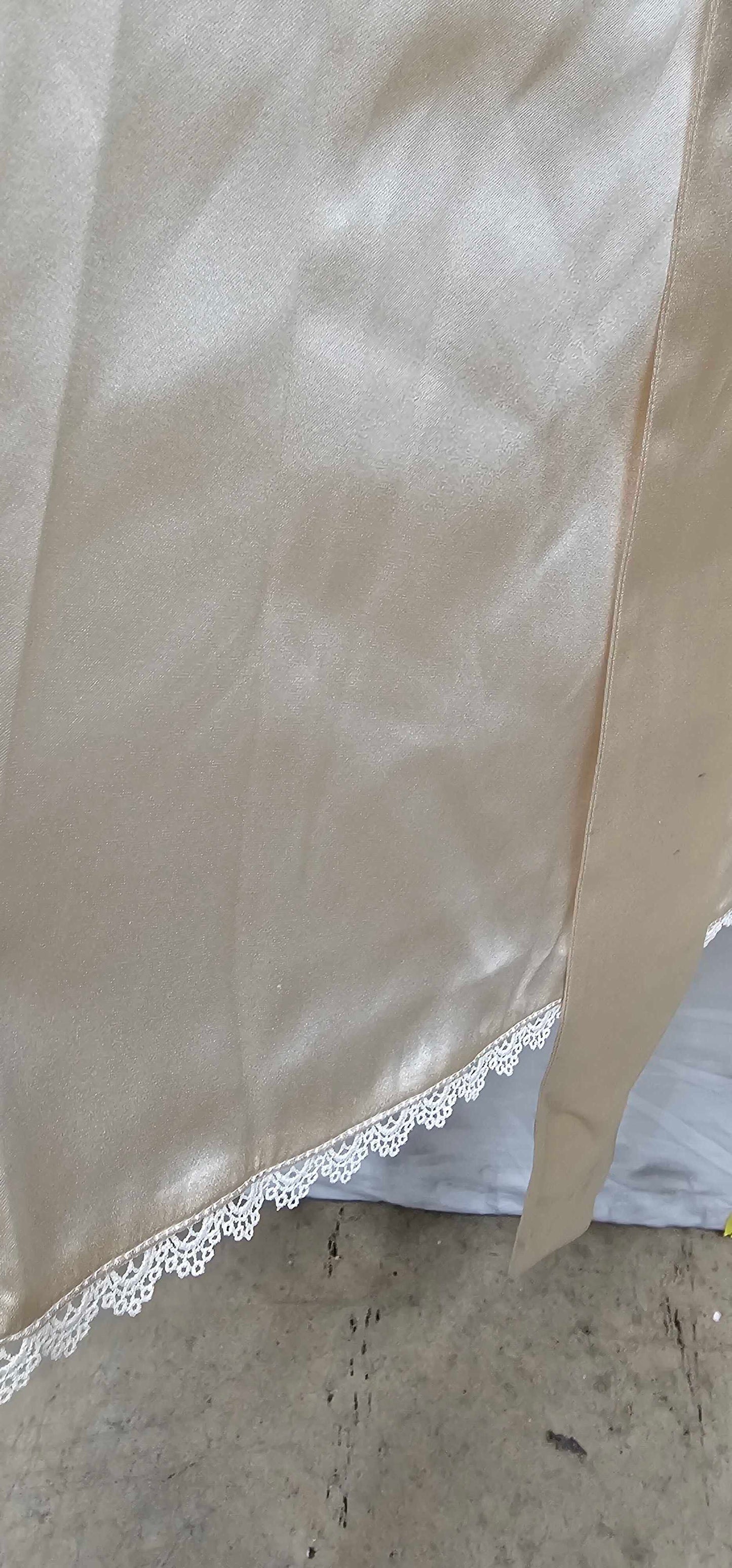 Temperley London - Ivory Tie Lacey Orla Silk Blend Midi Dress - Cream Size: Uk14