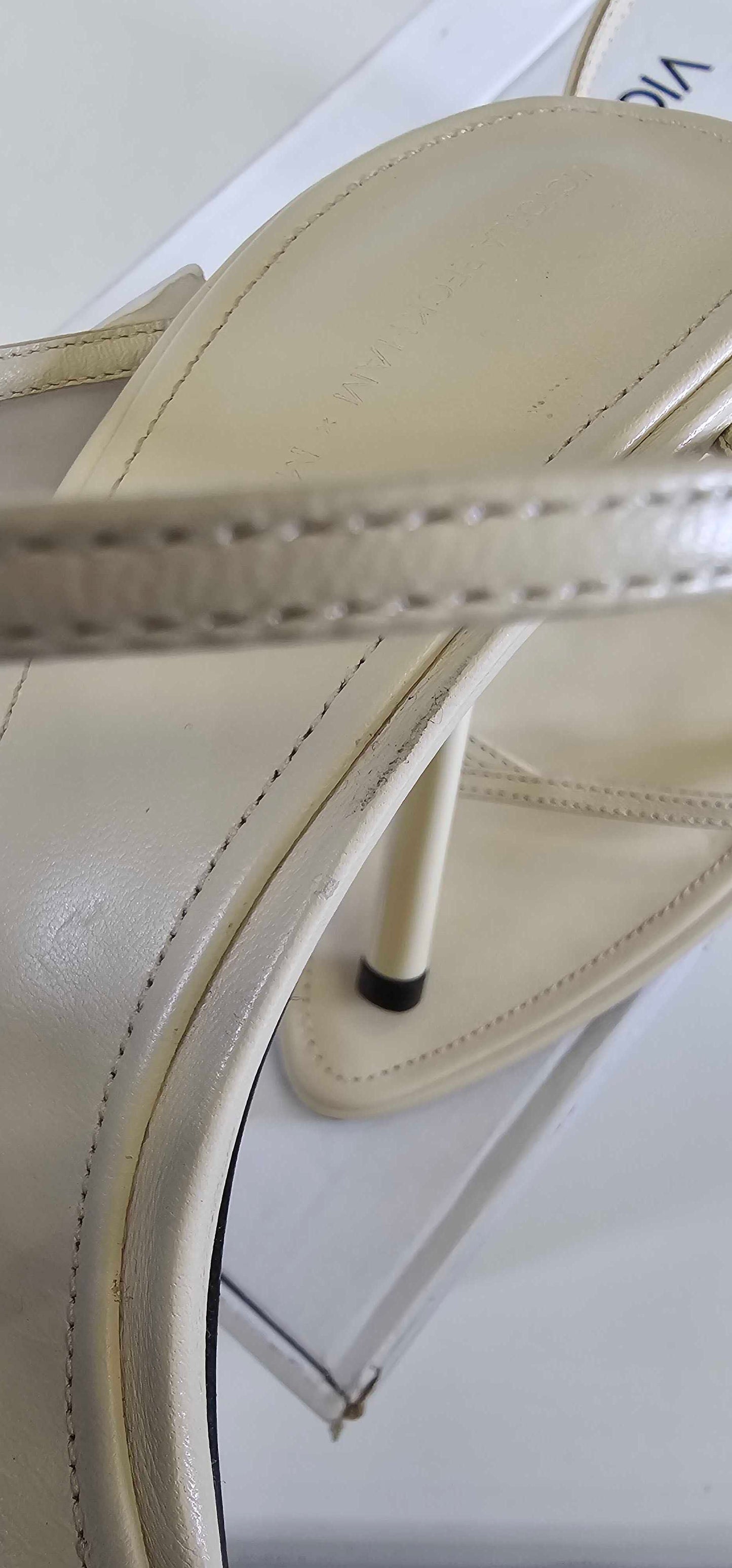 Mango X Victoria Beckham - Cream Pointed Strappy Heel - Beige Size: Uk6