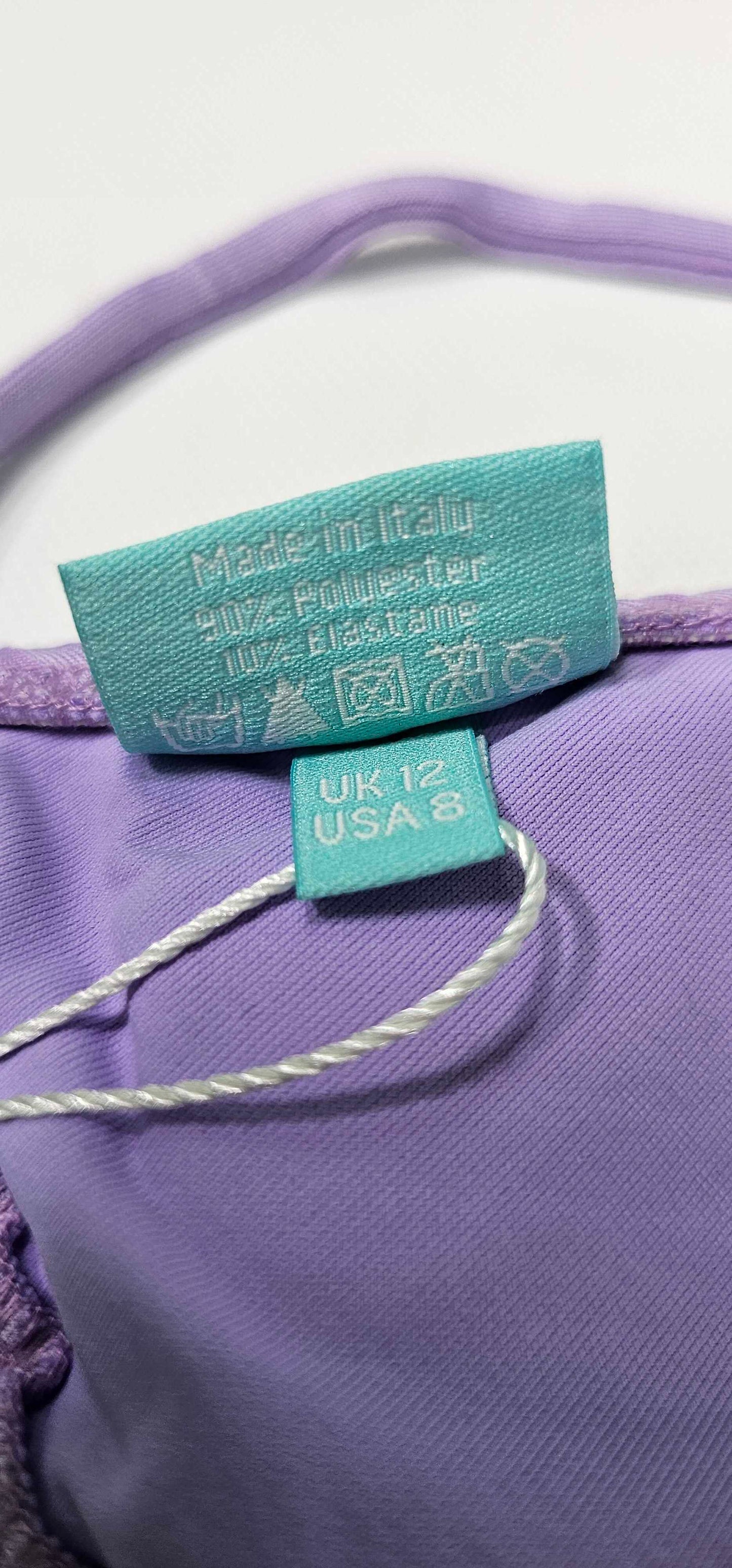 Melissa Odabash - Lavender Miami Ribbed Bikini Top - Purple Size: Uk12