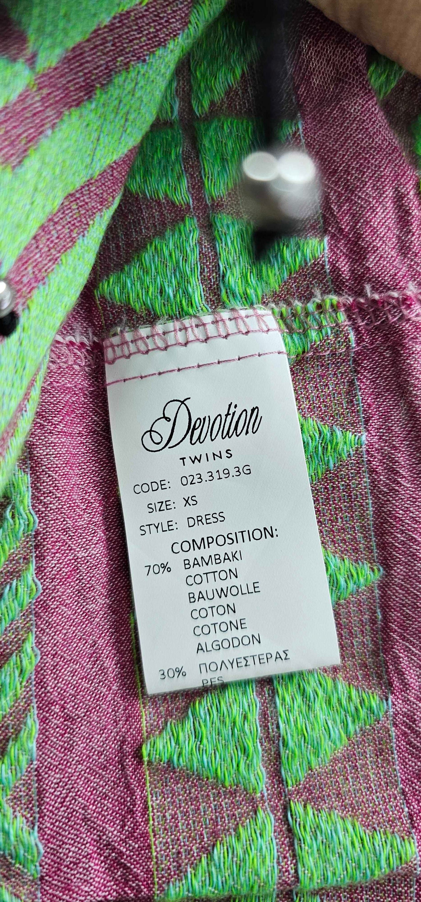 Devotion - Ella Dress - Green, Red Size: Xs