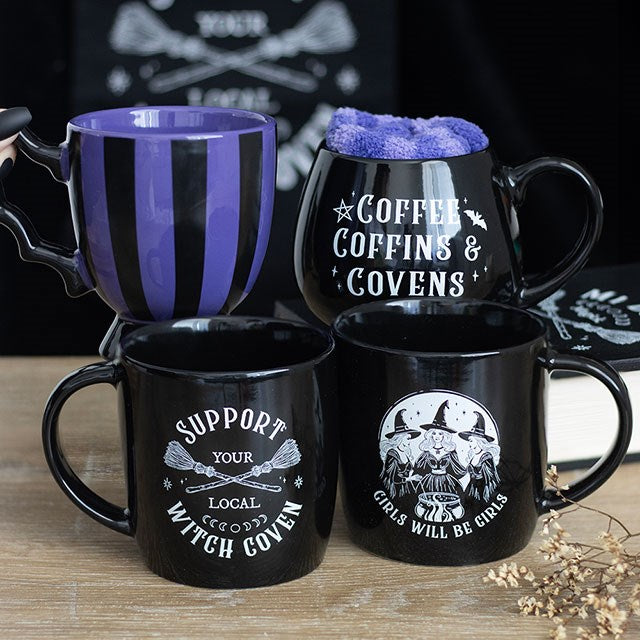 Gothic Gifts Coffee, Coffins & Covens Mug and Socks Set