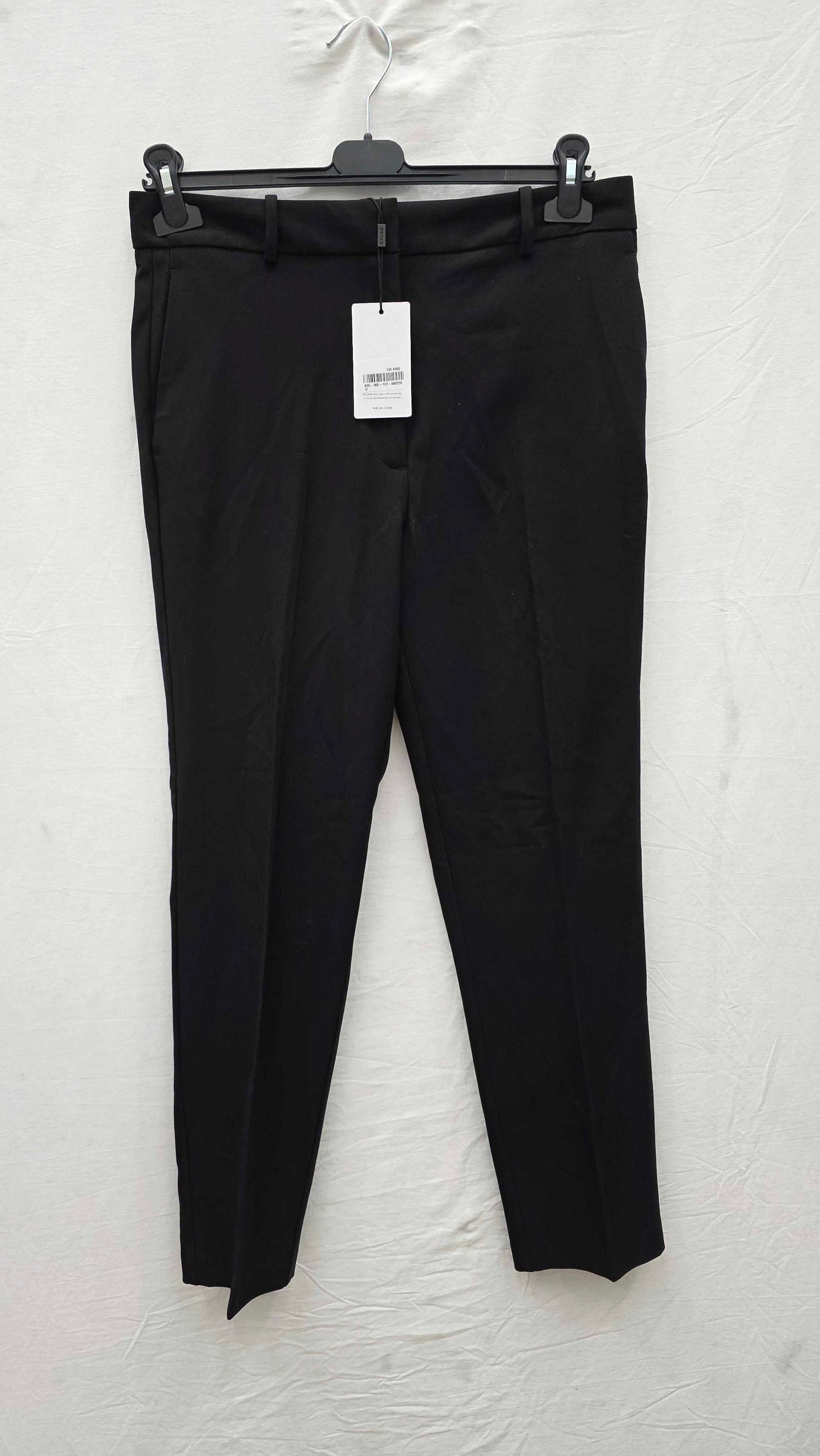 Reiss - Black Jess Slim Leg Trousers Size: Uk 12