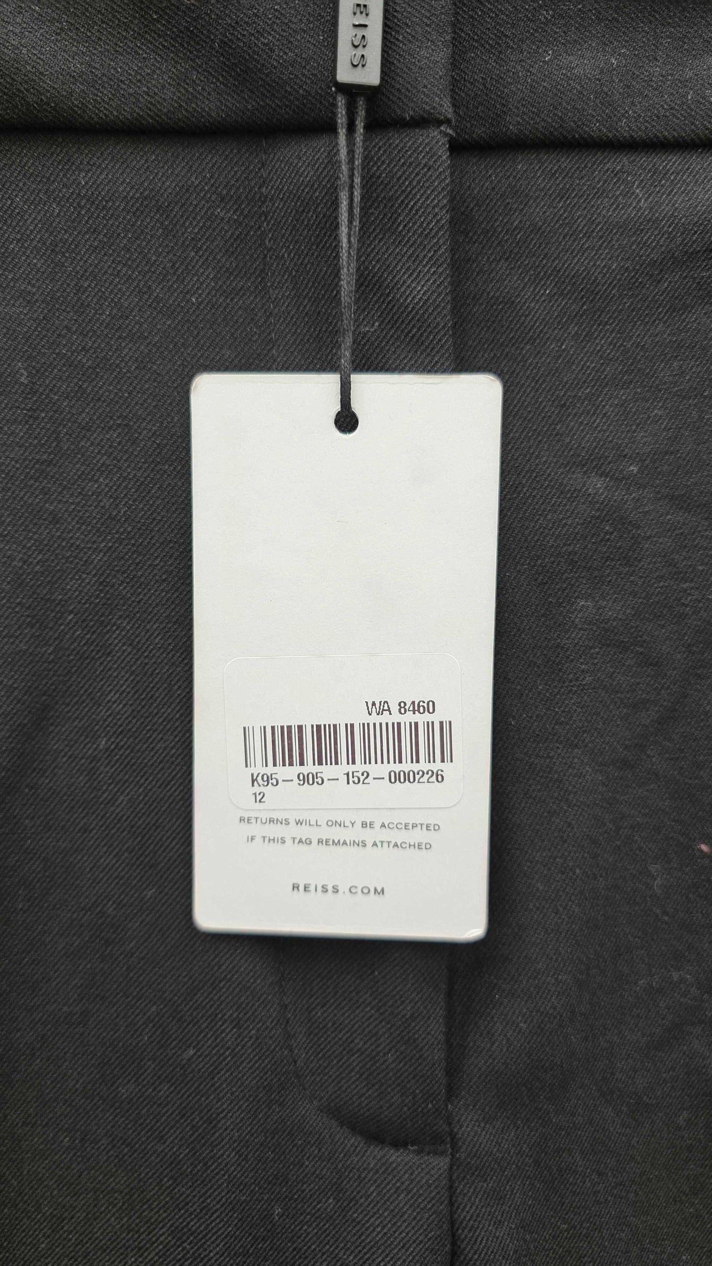 Reiss - Black Jess Slim Leg Trousers Size: Uk 12