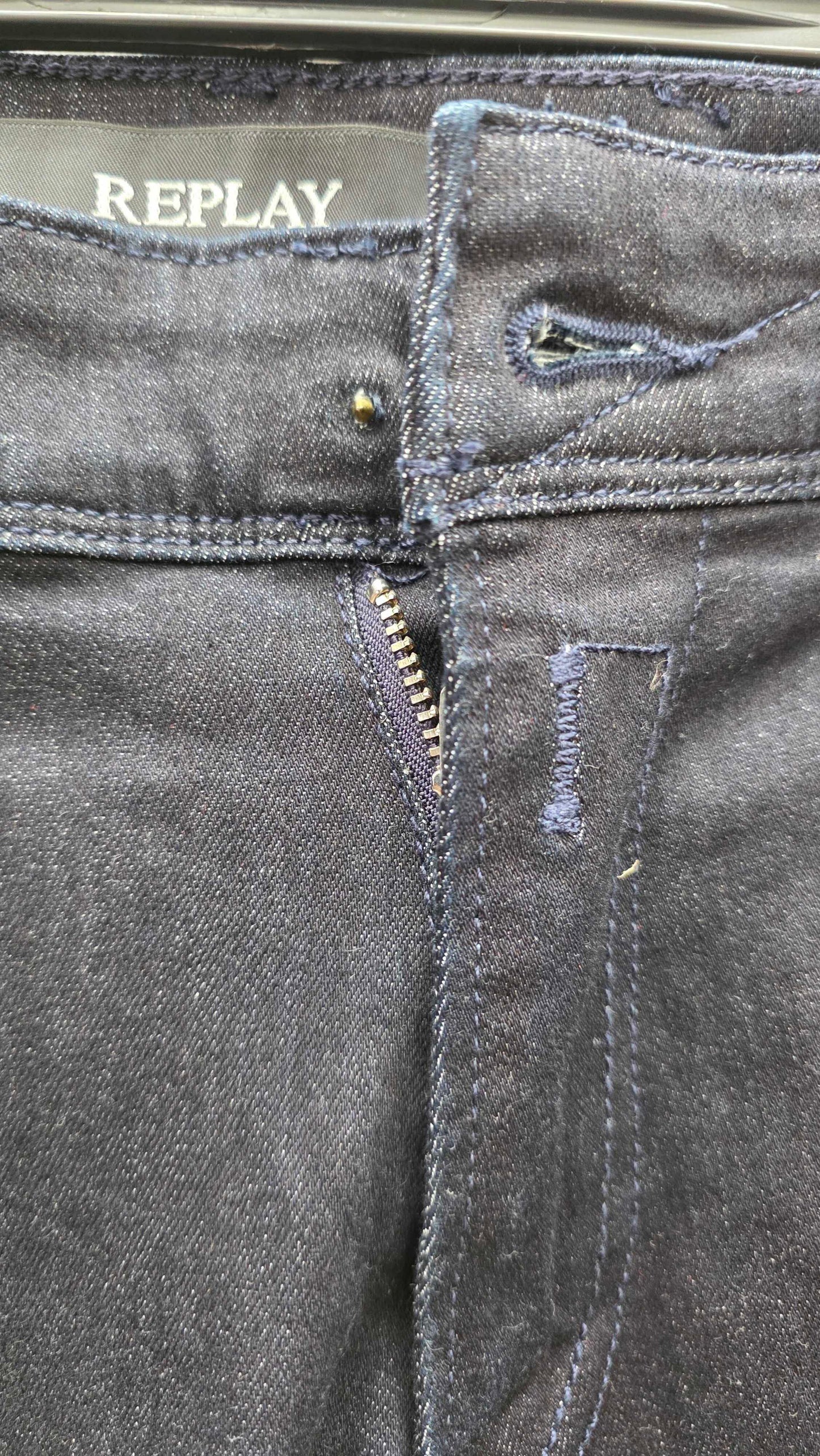 Replay - Dark Denim Anbass Slim Stretch Jeans Size: 30X32