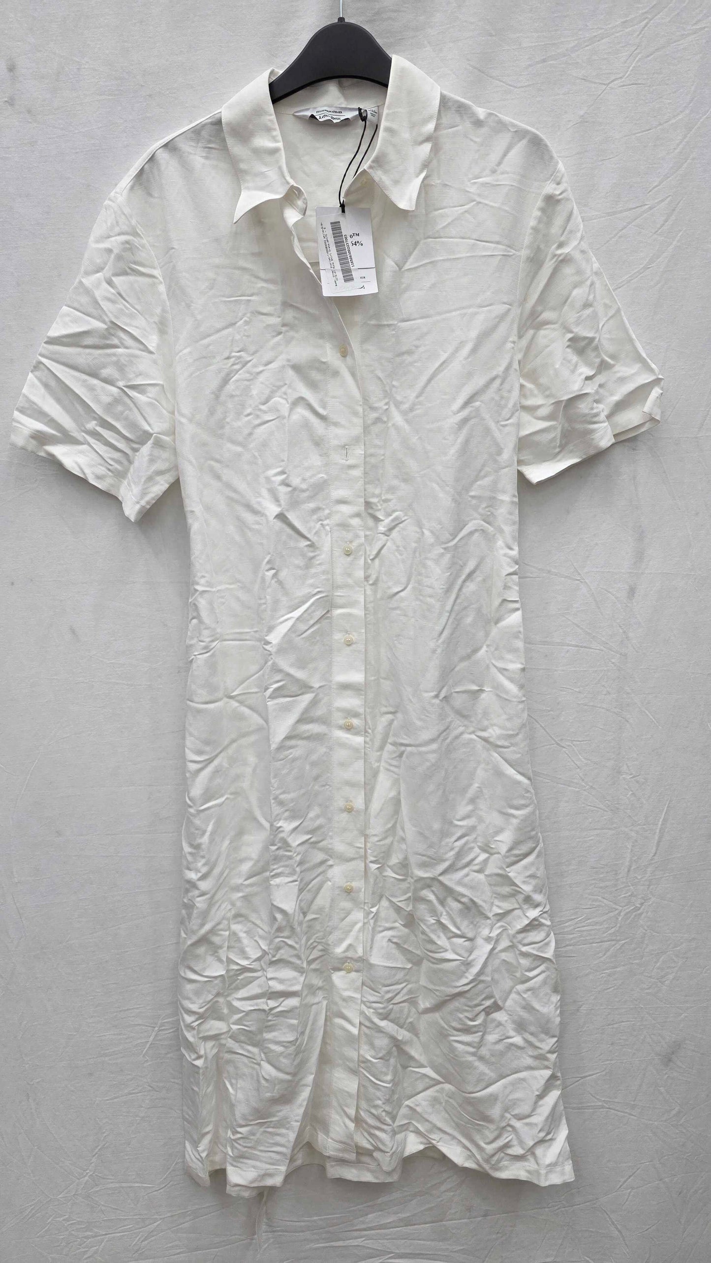& Other Stories - Ivory Midi Shirt Dress Size: Small