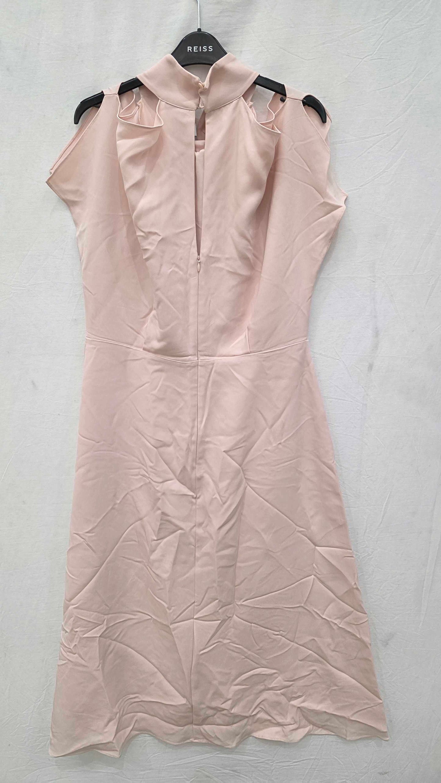 Reiss - Nude Andressa Short Sleeve Dress Size: Uk14