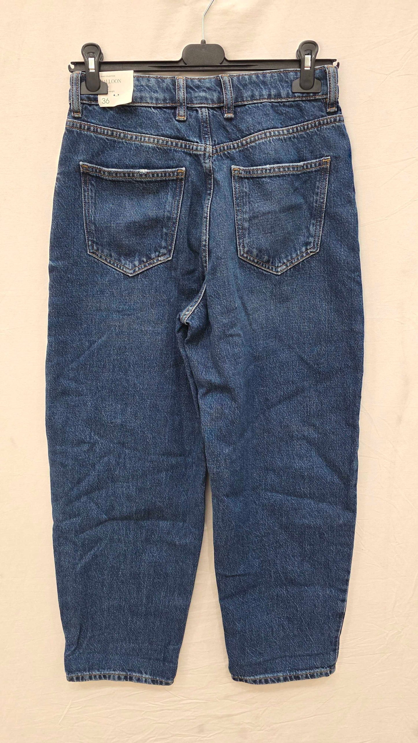 Mango Blue-blue High-waist Jeans Size: Uk 8