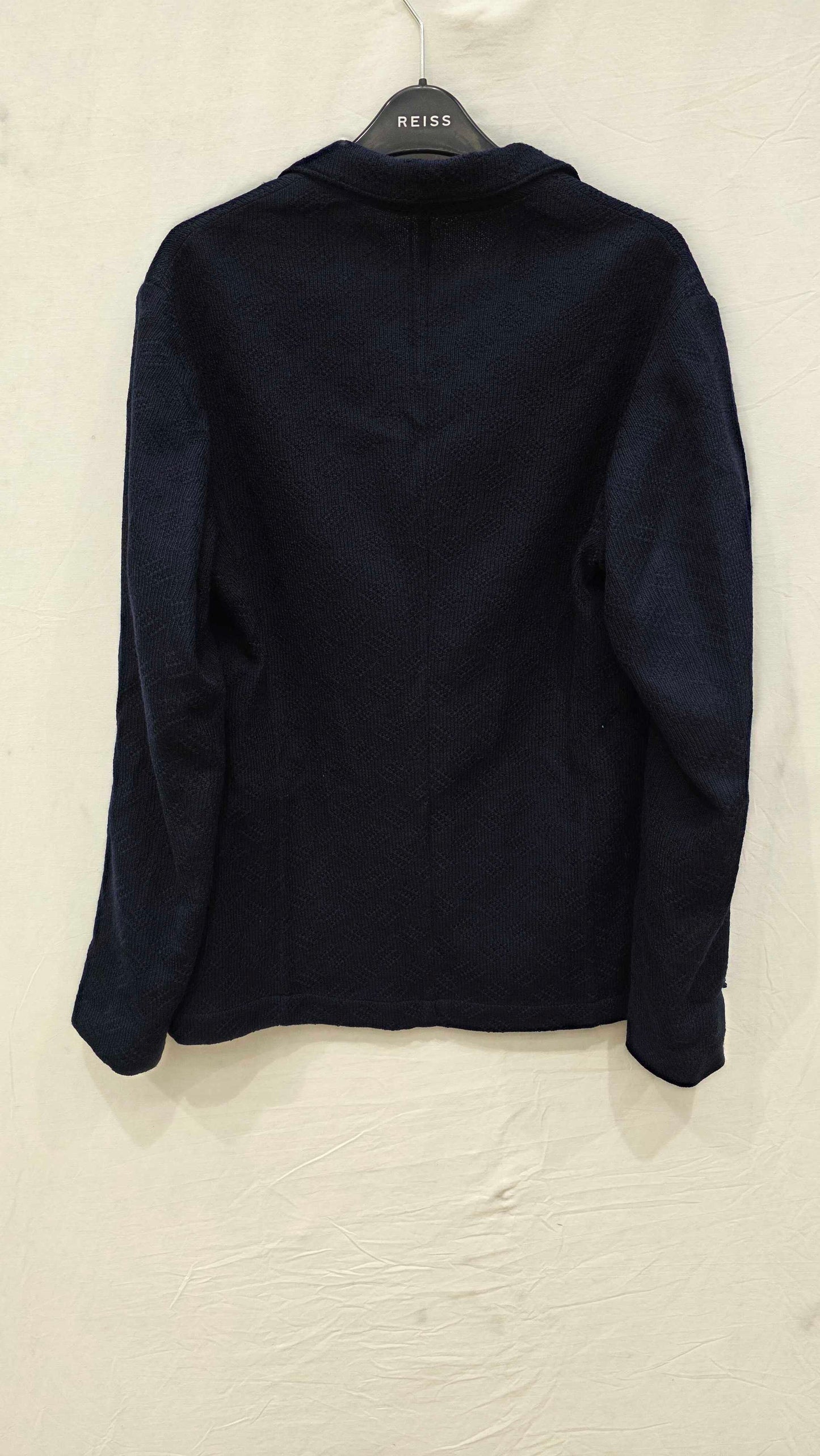 Emporio Armani - Navy Textured Wool Blazer Size: 40