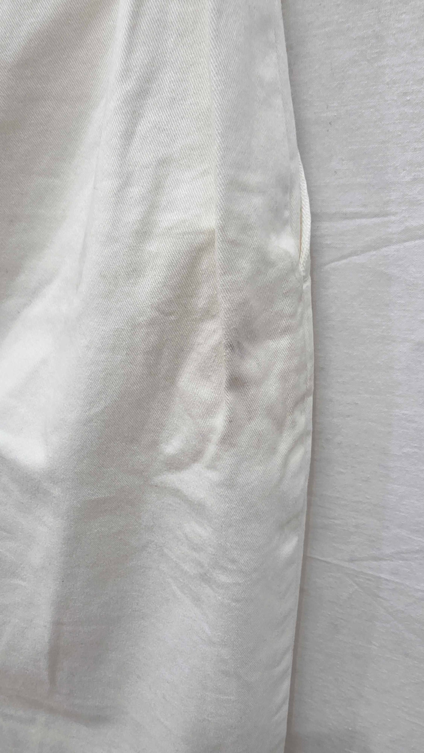 Reiss - White Astrid Wide Leg Cotton Trousers Size: 10R
