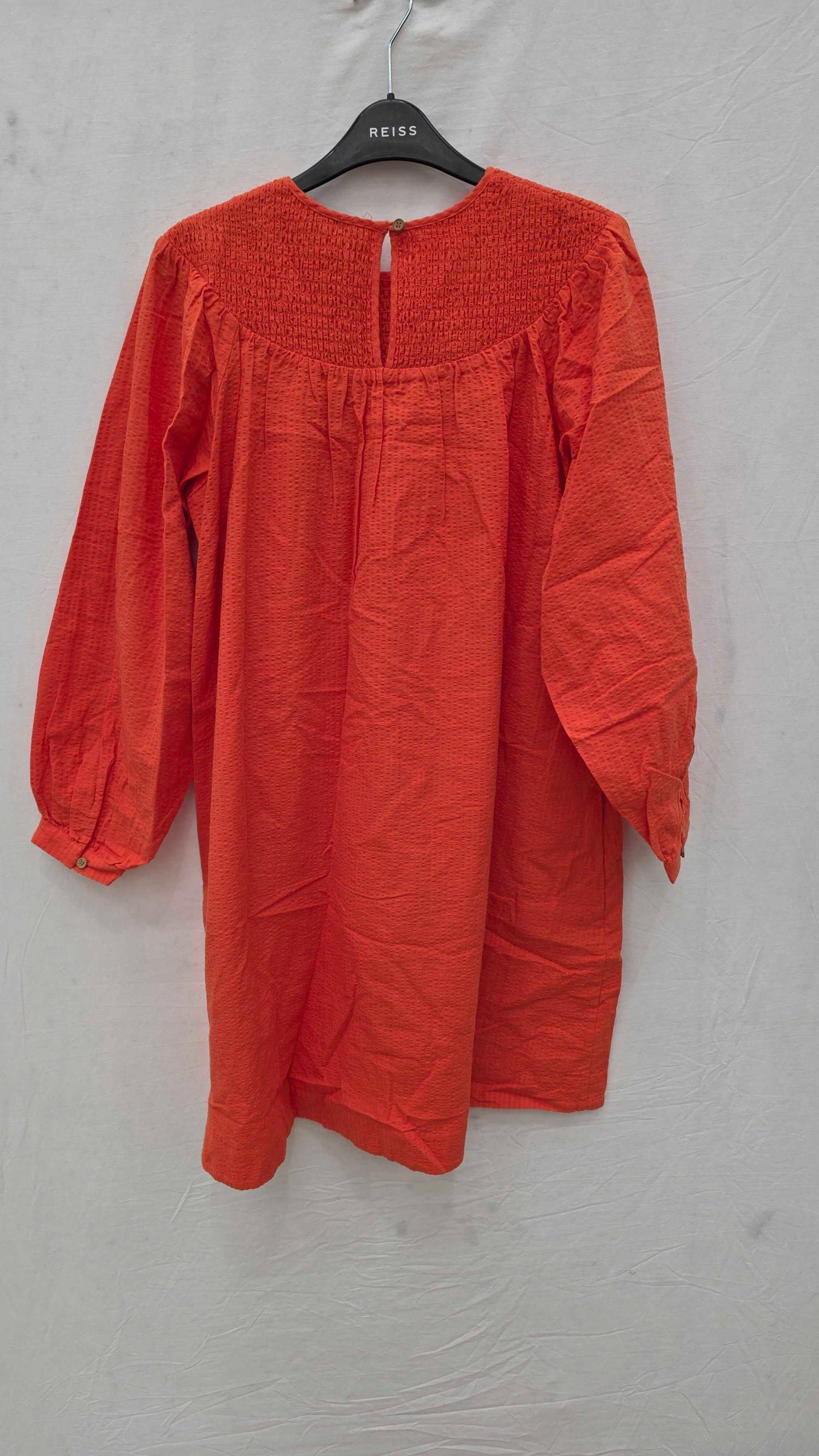 & Other Stories Orange Structured Mini Dress Size: Uk 8
