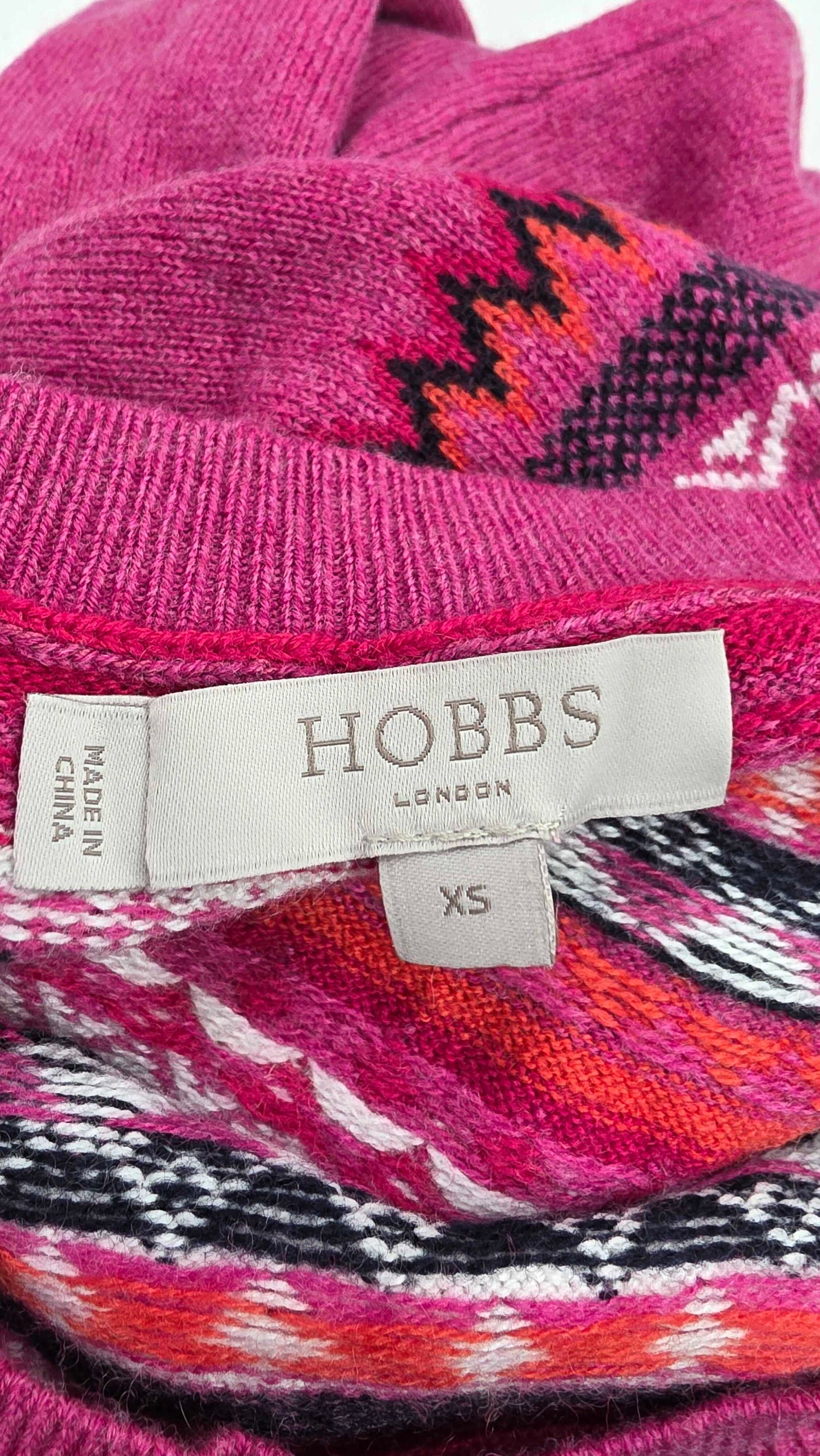 Hobbs London - Pink Greta Fair Isle Wool Blend Jumper - Pink Size: Xs