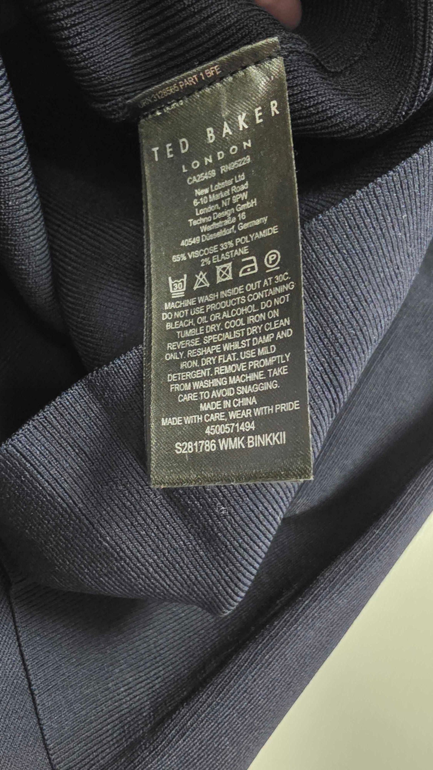 Ted Baker - Navy Binkkii Square Neck Knitted Vest Top - Navy Size: Uk 12