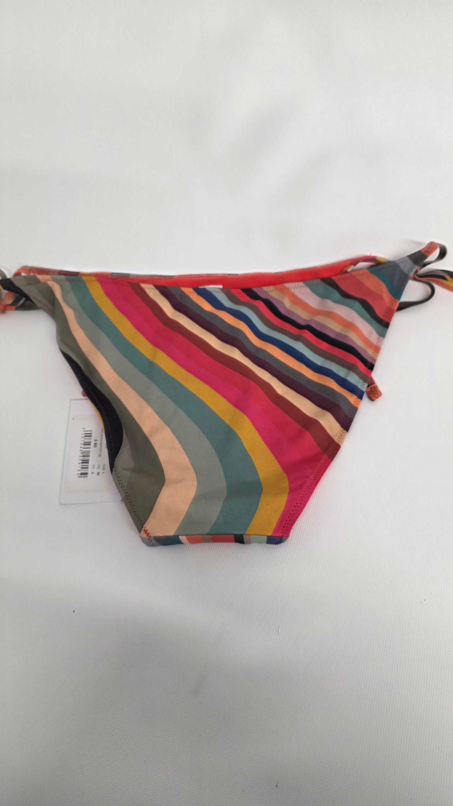Paul Smith - Multi Stripe Tie Bikini Bottoms - Multi Size: L