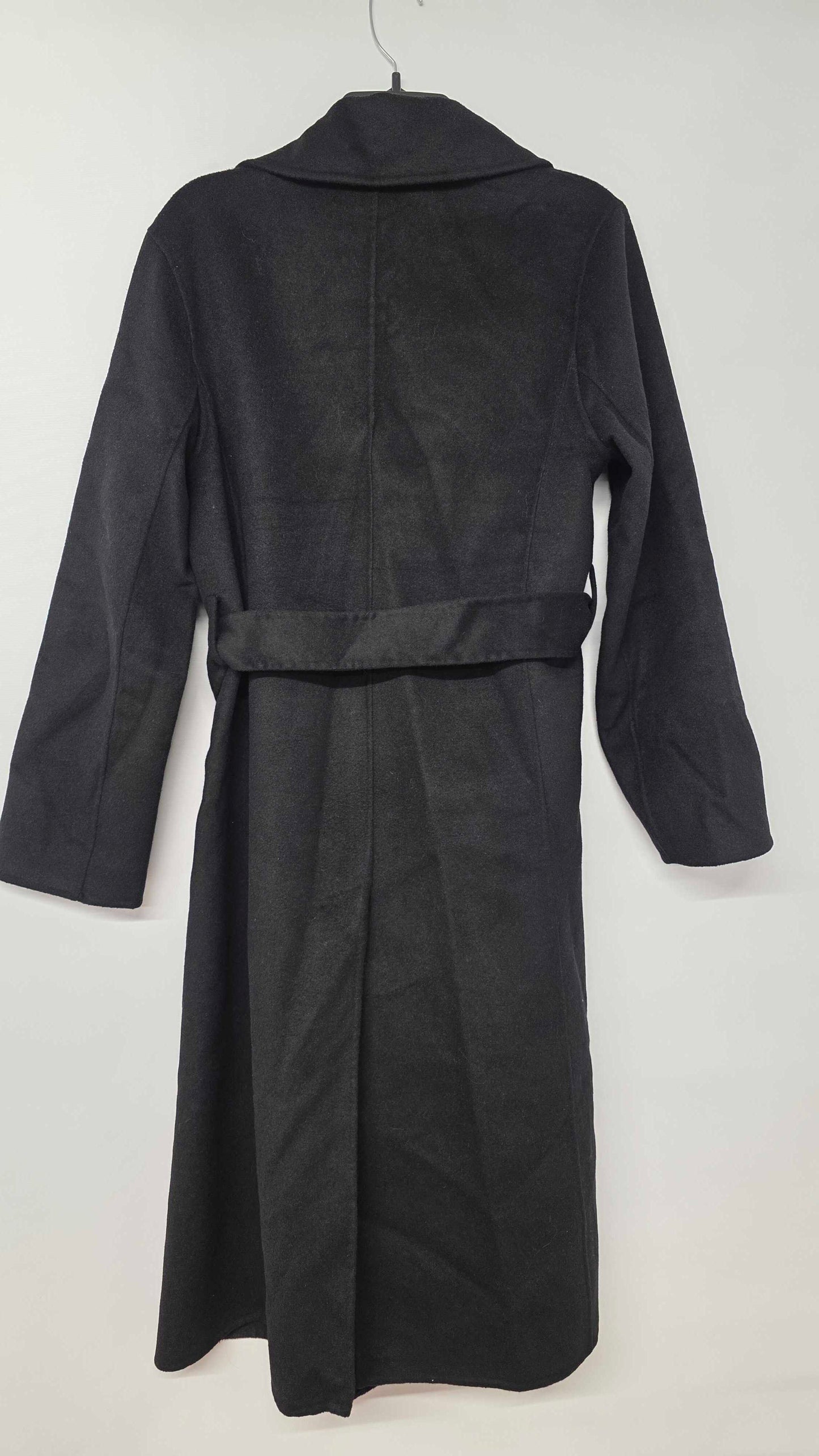 Mango - Black Batin Coat - Black Size: M
