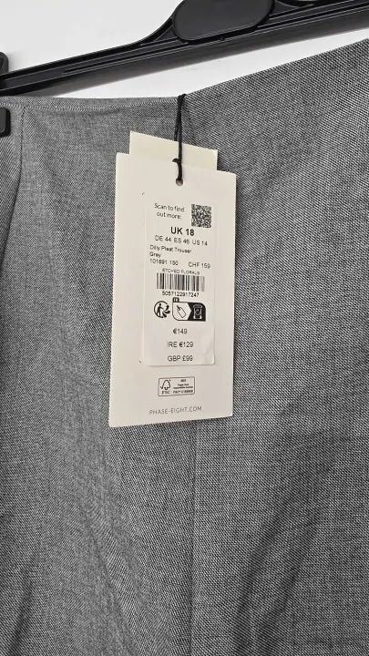 Phase Eight - Grey Dilly Trousers - Grey Size: Uk 18