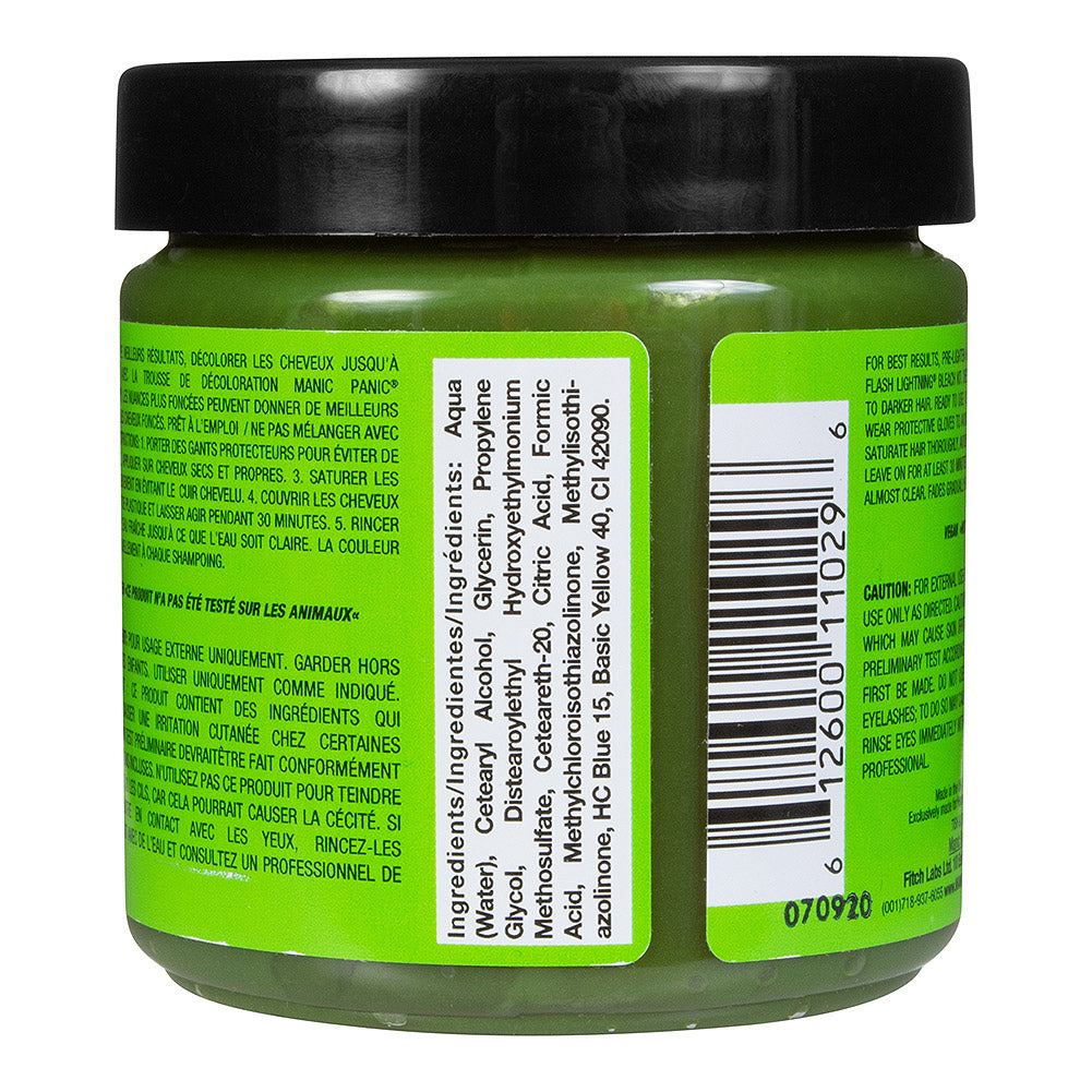 Manic Panic Electric Lizard Semi-Permanent Hair Dye - Neon Green UV Reactive Vegan