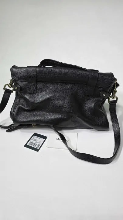 Mulberry Black Alexa Classic Grain Leather Bag Size: Large