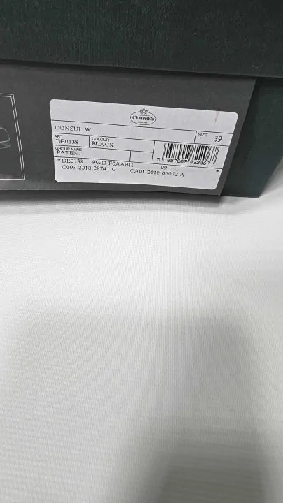 Church's - Black Consul Patent Flat Shoes - Black Size: Uk 6