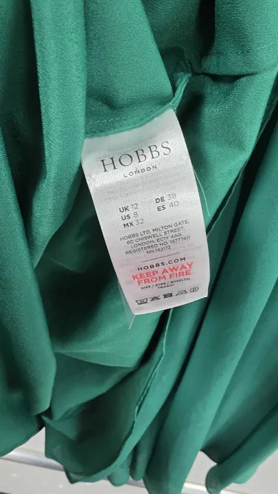 Hobbs London - Green Cressida Dress - Green Size: Uk 12