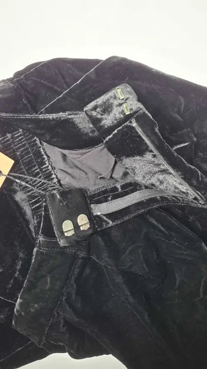 Hush - Black Carina Velvet Trousers - Black Size: Uk12