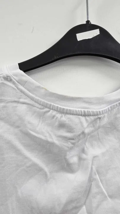 Mango - White Studded Sleeveless Cotton T-shirt - White Size: S