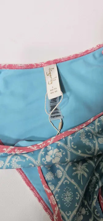 Tigerlily - Blue Ephie High Piper Bottom - Multi Size: L