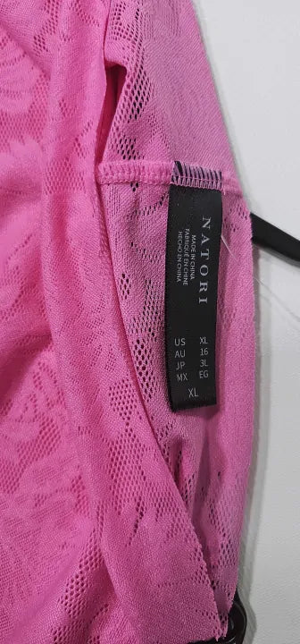 Natori - Pink Levitate Tanga Thong - Multi Size: Xl