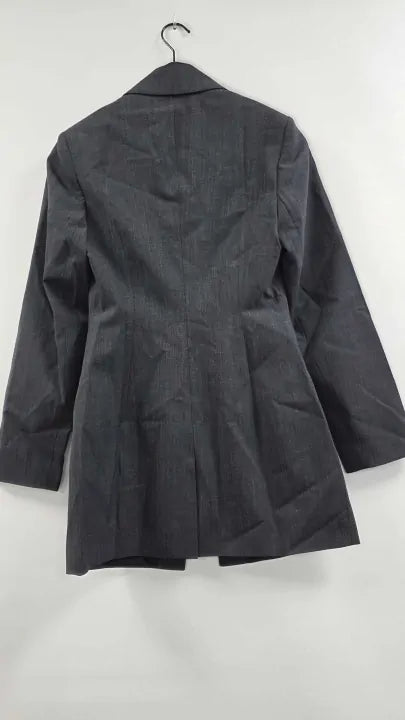 Whistles - Dark Grey Mia Elongated Waist Blazer - Grey Size: Uk 8