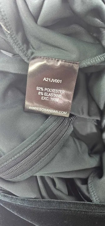 Sosandar - Emerald Green Velvet Zip Detail Wrap Jumpsuit - Green Size: 12S