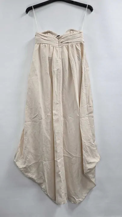 Reiss - Nude Evanna Bubble Hem Midi Dress - Beige Size: Uk 6