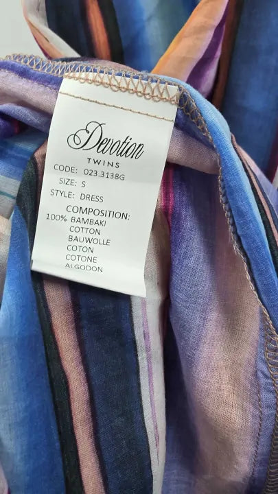 Devotion - Blue Poisses Dress - Blue Size: S