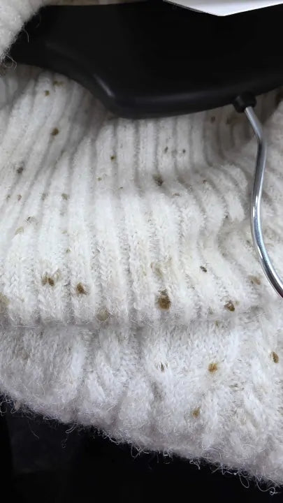 Mango - Blue Turtle Neck Knit Dress - Cream Size: Xxs