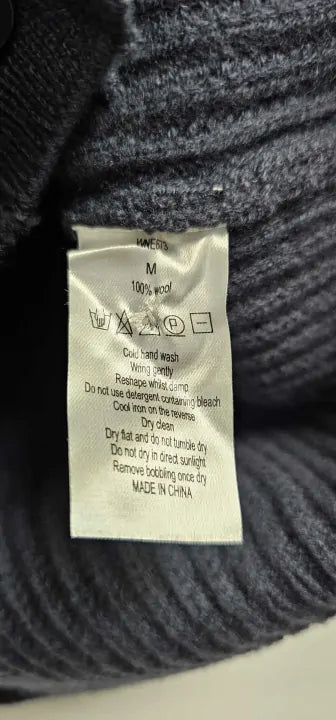 N°· Eleven - Slate Wool Rib Cardigan - Grey Size: M