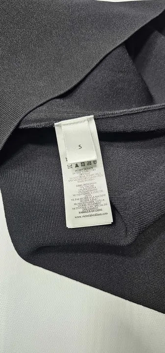 Victoria Beckham - Black Vb Body One Shoulder Midi Dress - Black Size: Uk16