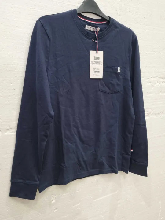 U.S. Polo Assn. Mens Pocket T-Shirt In Navy Blue Size: Small