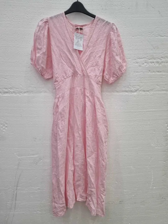 Rodier Pink Linen Dress Size: S/M