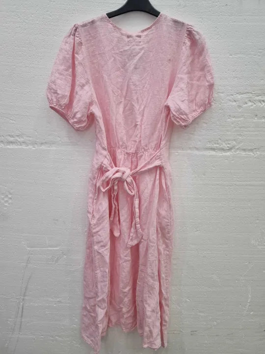 Rodier Pink Linen Dress Size: S/M