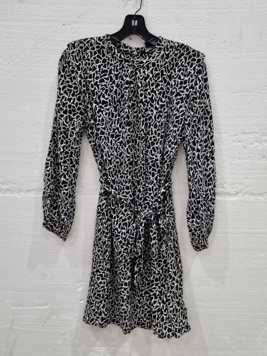 Whistles Swirl Print Belted Dress Size: Uk 10