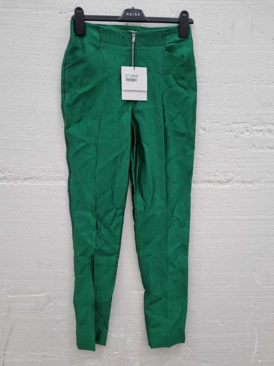 Victoria Beckham Zip Detail Legging In Green Size: UK 10