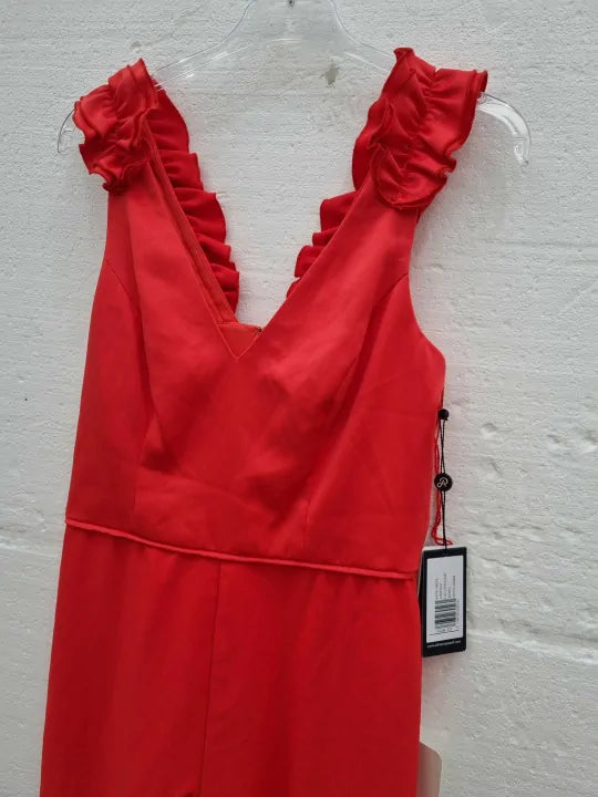 Adrianna Papell Satin Crepe Wide Leg Jumpsuits Size: Uk 10