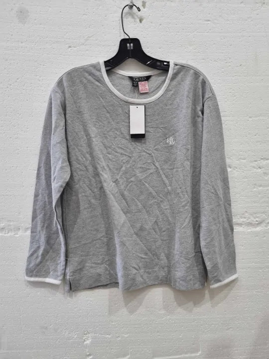 Lauren Ralph Lauren Black Label Soft Gray Pullover Top Size: Xsmall